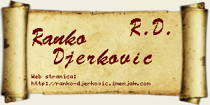 Ranko Đerković vizit kartica